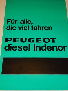 Peugeot diesel Indenor - 204, 404, J7 - prospekt - 1968