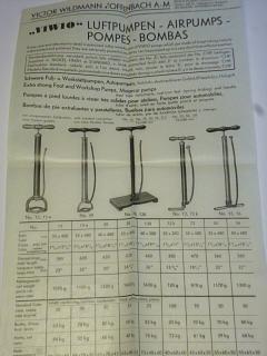 VIWIO Luftpumpen - Airpumps  - pumpičky - prospekty