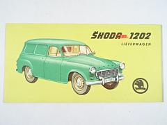 Škoda 1202 Lieferwagen, Pic - Up - Motokov - 1962 - prospekt