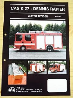 CAS K 27 - Dennis Rapier - Water Tender type 3673 - prospekt - 1997 - THT Polička