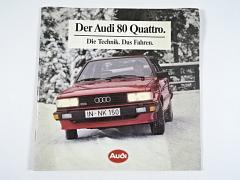 Audi - Der Audi 80 Quattro. Die Technik. Das Fahren - prospekt - 1983