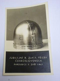 Pardubice - X. Zlatá přilba Československa - 1947 - pohlednice