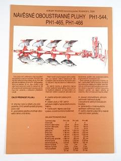 Návěsné oboustranné pluhy PH1-544, PH1-465, PH1-466 - prospekt - Agrozet Roudnice