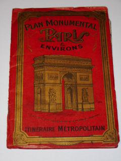 Plan monumental Paris a environs - mapa