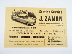 Station - Service J. Zanon - Concessionaire NSU - leták