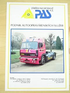 PAS Zábřeh na Moravě - podnik opravárenských služeb - prospekt - Liaz