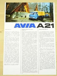 Avia A 21 - valník - prospekt - Motokov