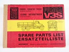 Praga V3S spare parts list - Ersatzteilliste - Motokov - 1979