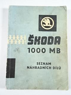 Škoda 1000 MB - seznam náhradních dílů - 1964