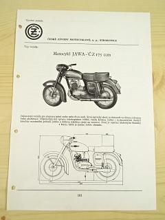 JAWA-ČZ 175 ccm - katalogový list - 1960