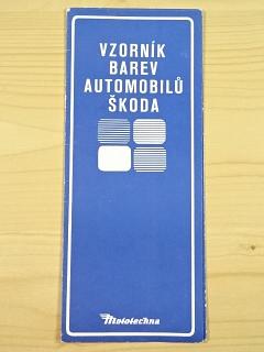 Škoda 105, 120, 130, Rapid - vzorník barev - Mototechna - 1984