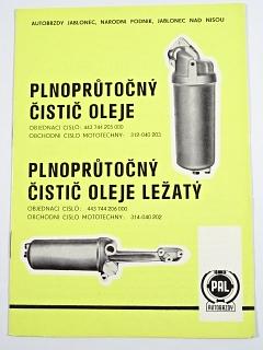 PAL autobrzdy - plnoprůtočný čistič oleje - plnoprůtočný čistič oleje ležatý - 1976