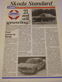 Skoda Standard - 1987 - Newspaper of Skoda G.B. časopis