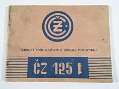 ČZ 125 t -1949 - technický popis a návod k obsluze