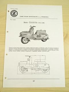 ČZ - skútr Čezeta 175 ccm - katalogový list - 1960