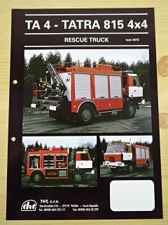 Tatra 815 - TA 4 - Tatra 815 4x4 Rescue Truck - Rüstwagen - type 3572 - prospekt - 1997 - THT Polička