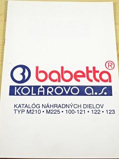 Babetta typ 210.100, 121, 122, 123 - katalóg náhradných dielov - 1993
