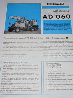 Praga V3S - autojeřáb AD 060 - 1970 - prospekt - ČKD Slaný - Pragoinvest