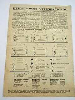 Hert a Buss - Offenbach A. M. - 1938 - prospekt - Lampen - Rückstrahler
