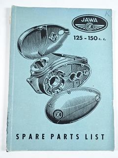 JAWA-ČZ 125/351, 150/352 - 1954 - Spare Parts List