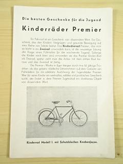 Premier - Kinderräder - 1931 - prospekt