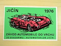 Jičín 1976 - závod automobilů do vrchu - samolepka
