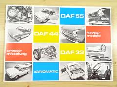 DAF 55, 44, 33, Variomatic - 1970er modelle - prospekt
