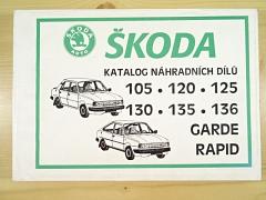 Škoda 105, 120, 125, 130, 135, 136, Garde, Rapid - seznam dílů - 1994