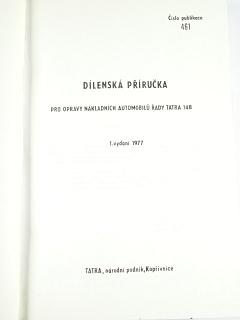 Tatra 148 - dílenská příručka - 1977