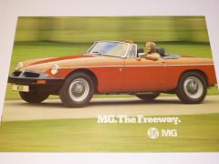 MG. The Freeway. MG Midget Mark III, MGB - prospekt - 1976