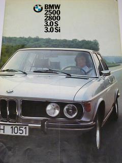 BMW 2500, 2800, 3.0 S, 3.0 Si - prospekt - 1974