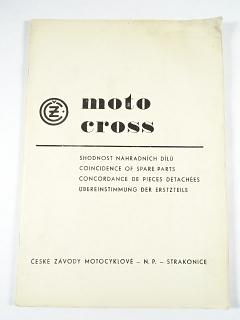 ČZ motocross - shodnost náhradních dílů - 360/969/01, 250/980/01, 250/980/04, 250/980/07, 380/981/01, 380/981/04, 125/984/03, 125/984/05 - 1973