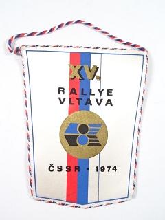 XV. Rallye Vltava ČSSR 1974 - Pošumavský automotoklub Klatovy - vlaječka