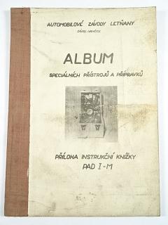 Album speciálních přístrojů a přípravků - příloha instrukční knížky PAD I - M - Praga V3S, Tatra 805, T 111, T 138, GAZ-69 M