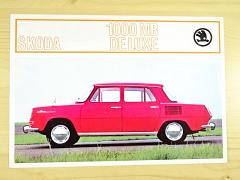 Škoda 1000 MB de luxe - prospekt - Motokov