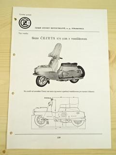 ČZ - skútr Čezeta 175 ccm s ventilátorem - katalogový list - 1960