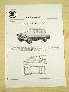 Škoda Octavia Super - katalogový list - 1960