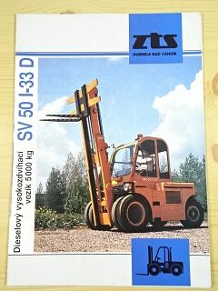 ZTS - SV 50 I-33 D - dieselový vysokozdvíhací vozík 5000 kg - prospekt - ZTS Dubnica nad Váhom