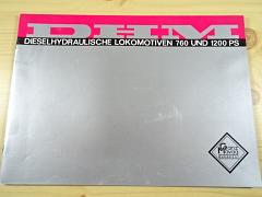Ganz - Mávag Budapest - Dieselhydraulische Lokomotiven 760 und 1200 PS - prospekt
