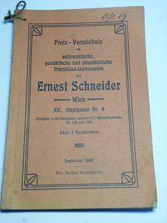 Ernest Schneider Wien - katalog - prospekt - 1908