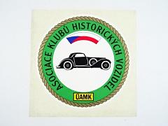 ÚAMK - Asociace klubů historických vozidel - samolepka