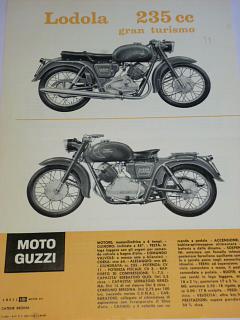 Moto Guzzi Lodola 235 cc gran turismo - prospekt - 1960