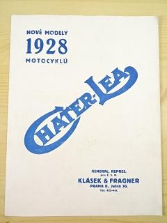 Chater-Lea - nové modely motocyklů 1928 - prospekt - Klásek a Fragner, Praha