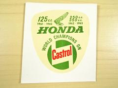 Honda 125, 250, 350 c. c. 1961 - 1962 - 1963 - World Champions on Castrol - obtisk