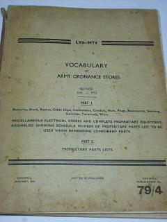 Vocabulary of army ordnance stores - 1944