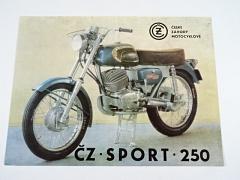 ČZ 250 typ 986-0 Sport - prospekt - 1973