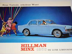Hillman Minx 1600 de luxe limousine - prospekt
