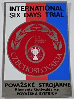 International Six Days Trial - ČSSR Považská Bystrica - 1977 - Považské strojárne - samolepka