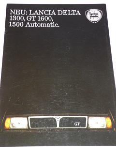 Lancia Delta 1300, GT 1600, 1500 Automatic - prospekt - 1983
