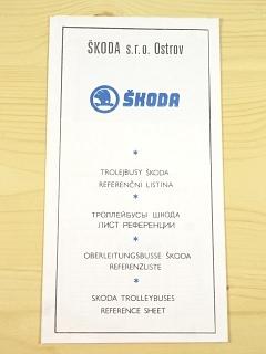 Škoda - trolejbusy Škoda - referenční listina - Škoda s. r. o. Ostrov